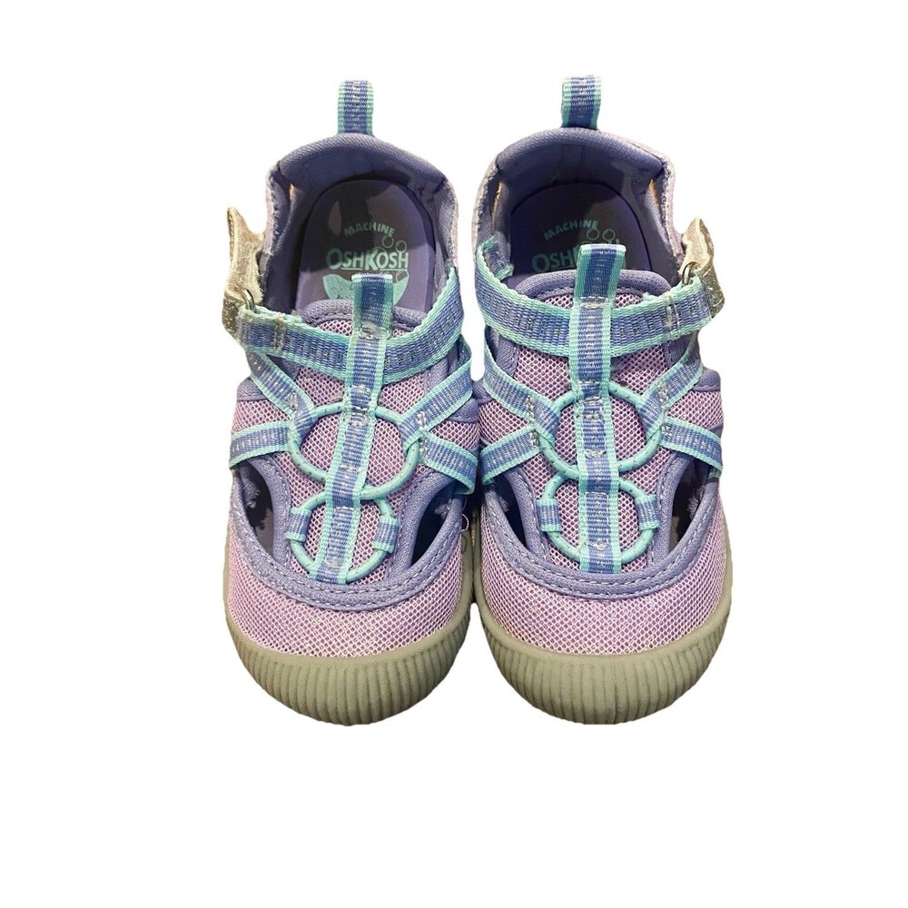 Oshkosh B'Gosh Toddler Girl's Hook and Loop Sandal, Machine Washable, Size 8